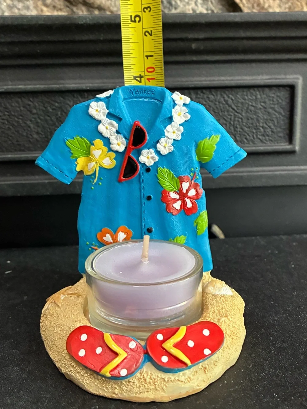Yankee Candle Aloha Shirt Tea Light Candle Light Holder 1162618 Blue